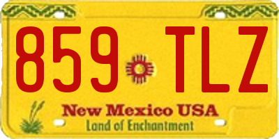 NM license plate 859TLZ