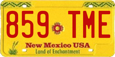 NM license plate 859TME