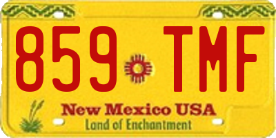 NM license plate 859TMF