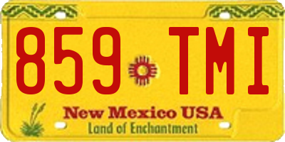 NM license plate 859TMI