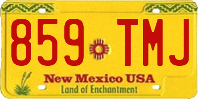 NM license plate 859TMJ