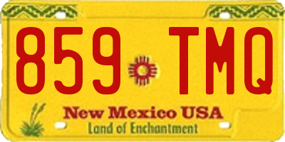 NM license plate 859TMQ