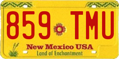 NM license plate 859TMU