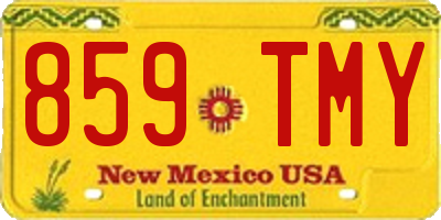NM license plate 859TMY