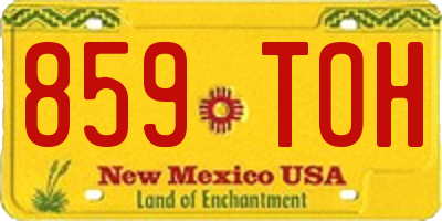 NM license plate 859TOH