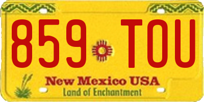 NM license plate 859TOU