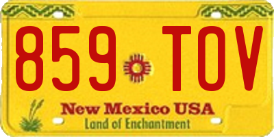 NM license plate 859TOV