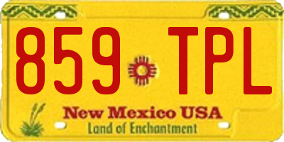 NM license plate 859TPL