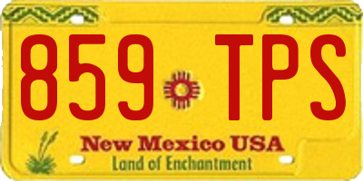 NM license plate 859TPS