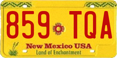 NM license plate 859TQA