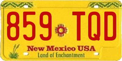 NM license plate 859TQD