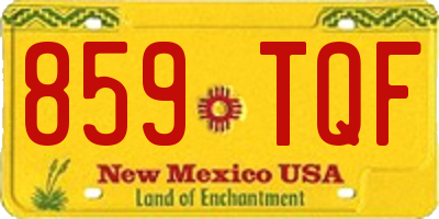 NM license plate 859TQF