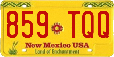 NM license plate 859TQQ