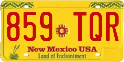 NM license plate 859TQR