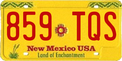 NM license plate 859TQS