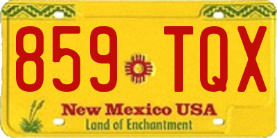 NM license plate 859TQX