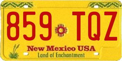 NM license plate 859TQZ
