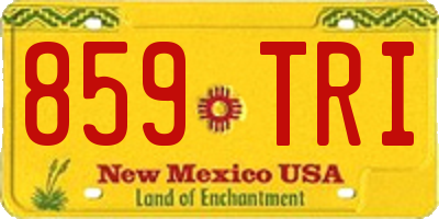 NM license plate 859TRI
