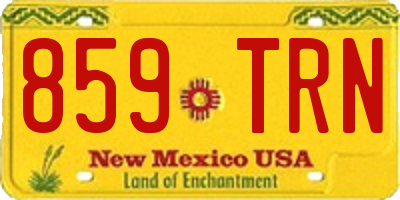 NM license plate 859TRN