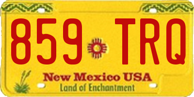 NM license plate 859TRQ