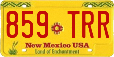 NM license plate 859TRR