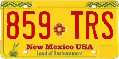 NM license plate 859TRS