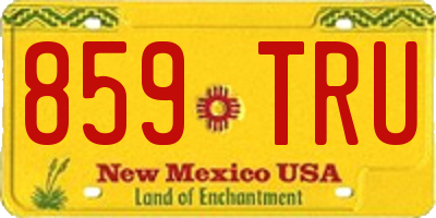 NM license plate 859TRU