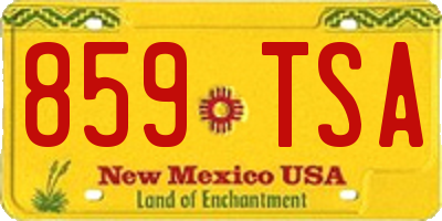 NM license plate 859TSA