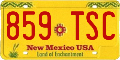 NM license plate 859TSC