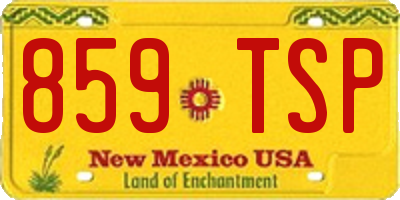 NM license plate 859TSP