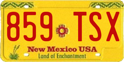 NM license plate 859TSX