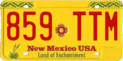 NM license plate 859TTM