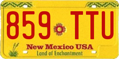 NM license plate 859TTU