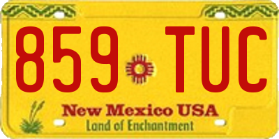 NM license plate 859TUC