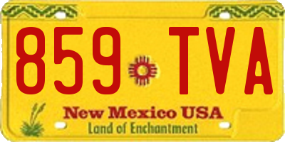 NM license plate 859TVA