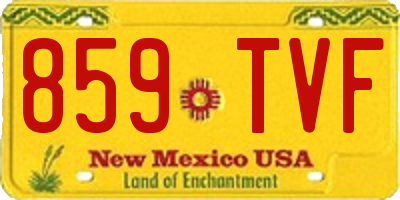 NM license plate 859TVF