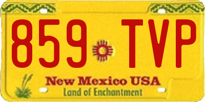 NM license plate 859TVP