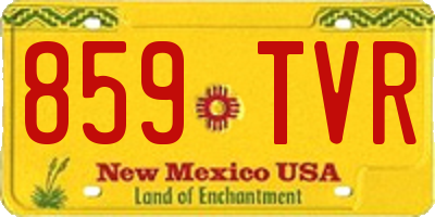 NM license plate 859TVR