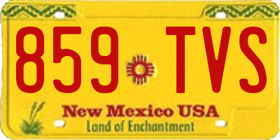 NM license plate 859TVS