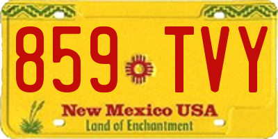 NM license plate 859TVY