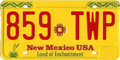 NM license plate 859TWP