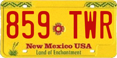 NM license plate 859TWR