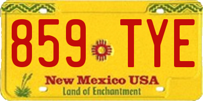 NM license plate 859TYE