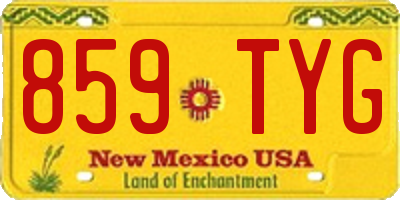 NM license plate 859TYG