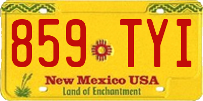 NM license plate 859TYI