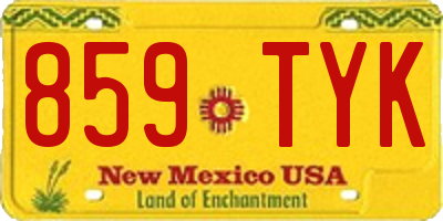 NM license plate 859TYK