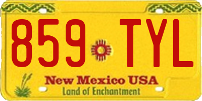 NM license plate 859TYL