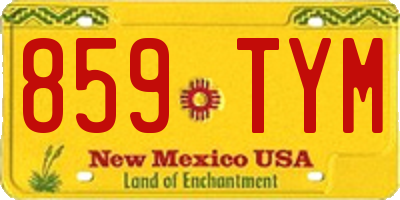 NM license plate 859TYM