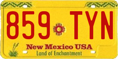 NM license plate 859TYN