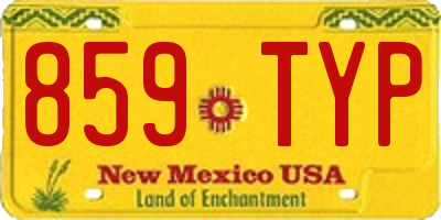 NM license plate 859TYP